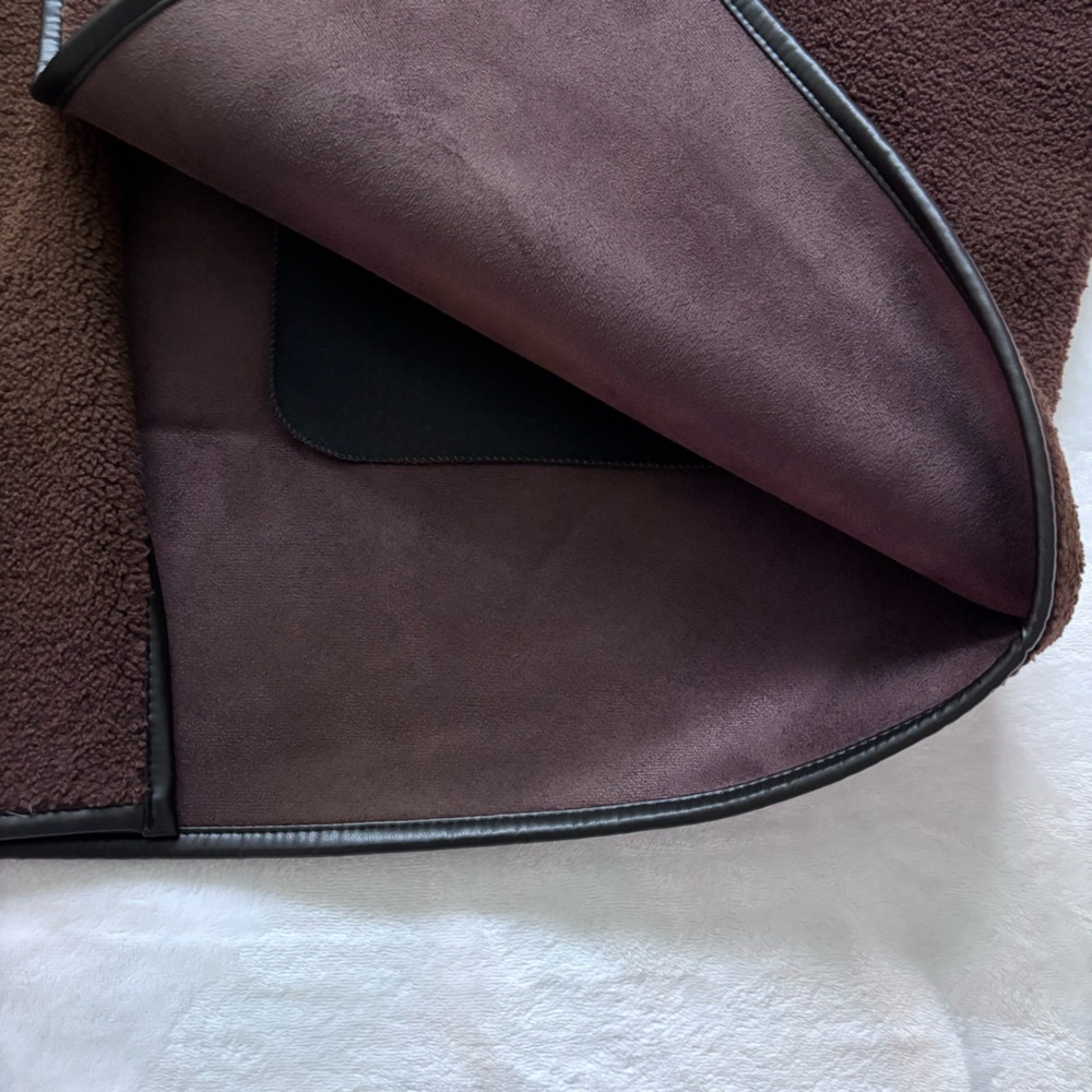REBECCA MINKOFF Chocolate Brown Shearling Toggle Jacket--NWT--M - Picture 12 of 15